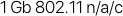 1 Gb 802.11 n/a/c